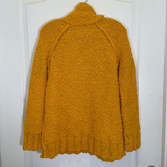 Anthropologie Moth Juliette Sweater Turtleneck Gold Textured Nubby Cotton S - Picture 5 of 5